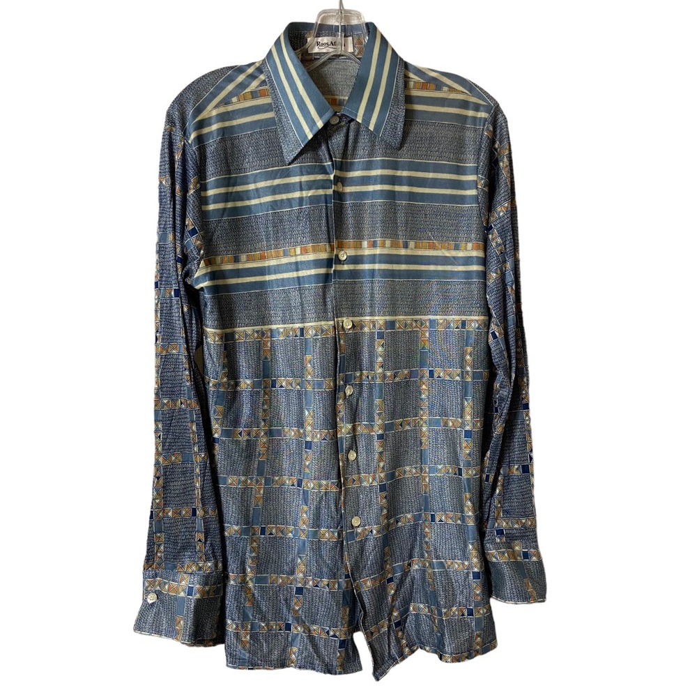 Roos Atkins Button Down Vintage Long Sleeve Shirt Size M 15 15.5